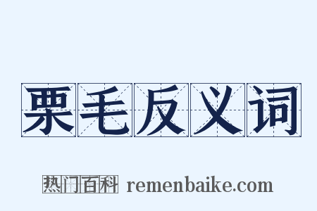 栗毛反义词是什么意思的图片